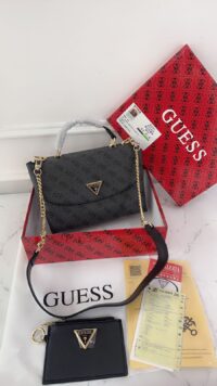 GUESS ECO CRAIG TOP HANDLE FLAG BAG