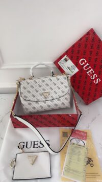 GUESS ECO CRAIG TOP HANDLE FLAG BAG