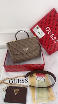 GUESS ECO CRAIG TOP HANDLE FLAG BAG