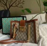 GUCCI OPHIDIA GG PADLOCK MEDIUM BAG