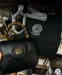 VERSACE LA MEDUSA LEATHER MINI BAG