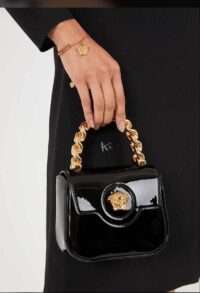 VERSACE LA MEDUSA LEATHER MINI BAG