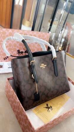 COACH MOLLIE LEATHER MEDIUM TOTE