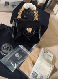 VERSACE LA MEDUSA LEATHER MINI BAG
