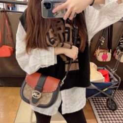 COACH GEORGIE SADDLE SHOULDER BAG