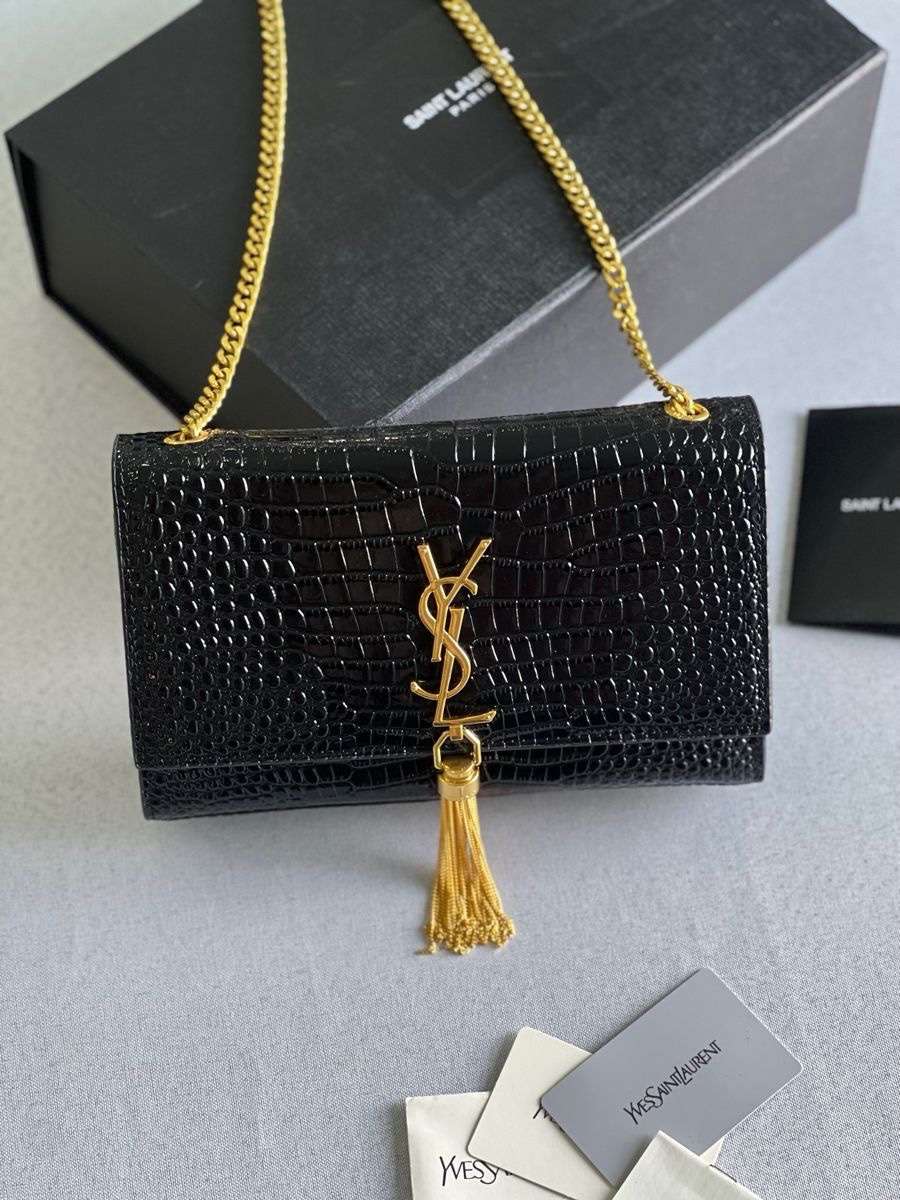 YSL CROCODILE SHOUDLER CROSSBODY BAG
